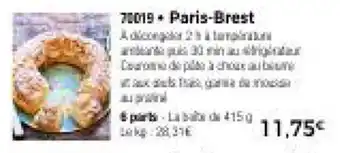 Thiriet Paris-Brest offre