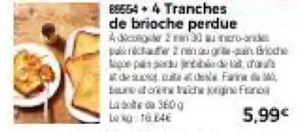 Thiriet 4 Tranches de brioche perdue offre