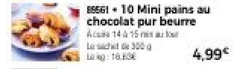 Thiriet 10 Mini pains au chocolat pur beurre offre