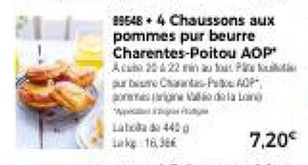 Thiriet 4 Chaussons aux pommes pur beurre Charentes-Poitou AOP offre