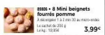 Thiriet 8 Mini beignets fourrés pomme offre
