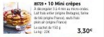 Thiriet 10 Mini crepes offre