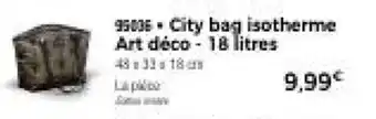 City bag isotherme Art déco - 18 litres
