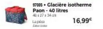 Glacière isotherme Paon - 40 litres