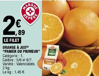 E.Leclerc ORANGE À JUS(6) "PANIER DU PRIMEUR" offre