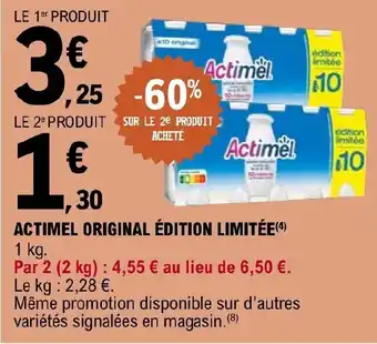 E.Leclerc ACTIMEL ORIGINAL ÉDITION LIMITÉE(4) offre