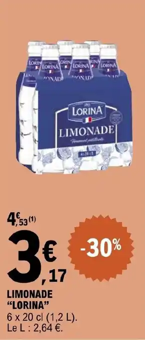 E.Leclerc LIMONADE "LORINA" offre