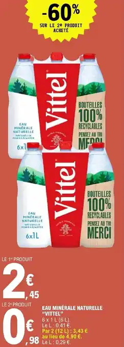 EAU MINÉRALE NATURELLE "VITTEL"