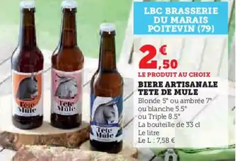 BIERE ARTISANALE TETE DE MULE