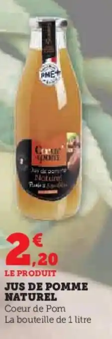 Super U JUS DE POMME NATUREL offre