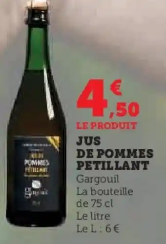 Super U JUS DE POMMES PETILLANT offre