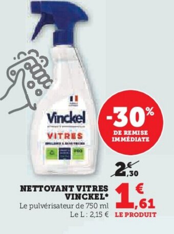 Super U NETTOYANT VITRES VINCKEL offre