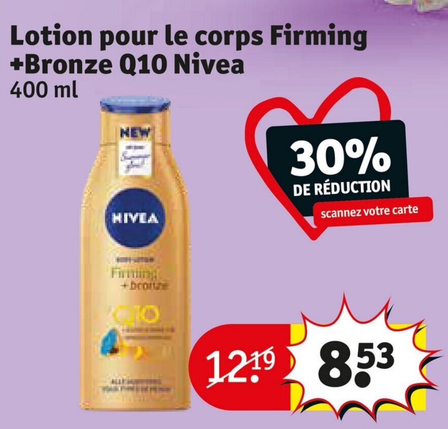 Promo Lotion pour le corps Firming +Bronze Q10 Nivea chez Kruidvat