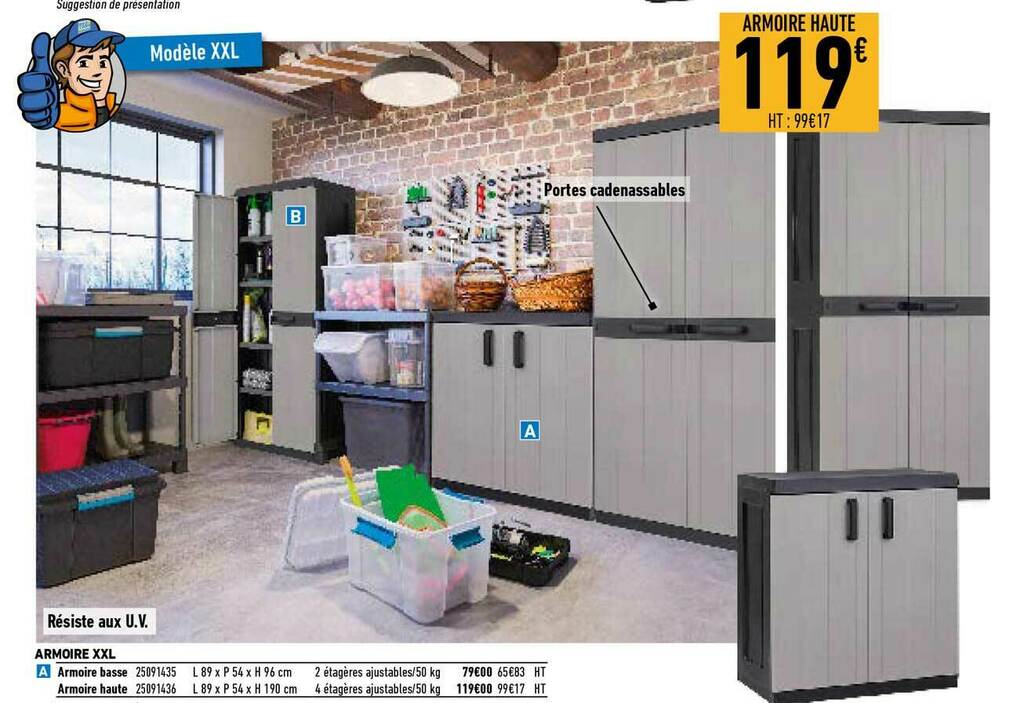 Promo Armoire Xxl chez Brico Cash