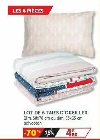 Gifi Lot De 6 Taies D'oreiller offre