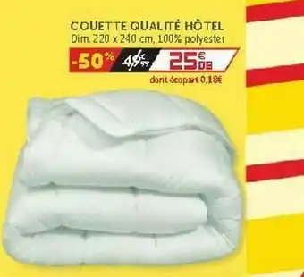 Gifi Couette Qualité Hotel offre