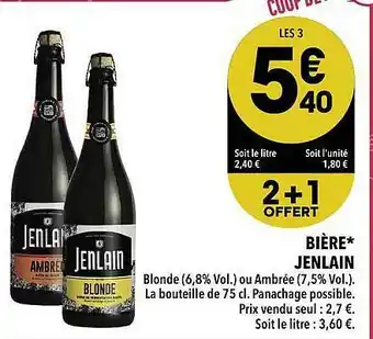 Supeco Bière Jenlain offre
