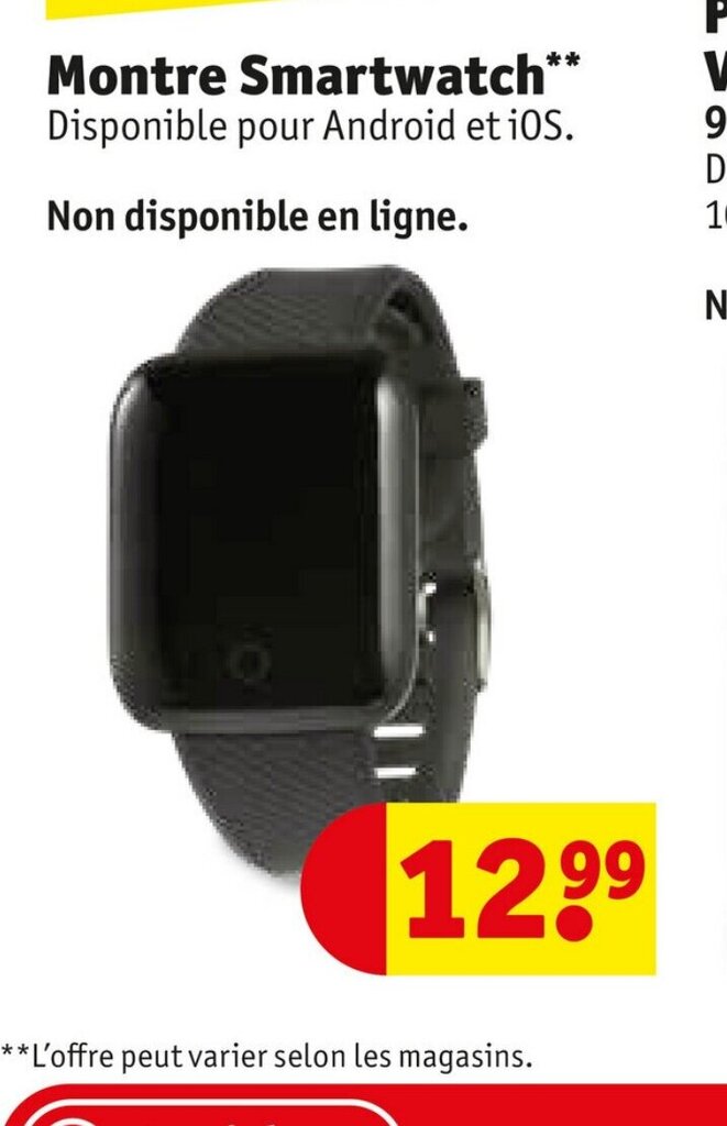 Promo Montre Smartwatch** Disponible pour Android et iOS. chez Kruidvat