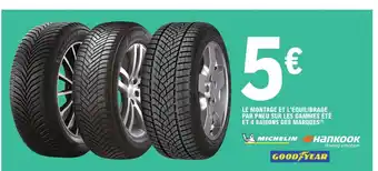 E.Leclerc L'Auto LE MONTAGE ET L'ÉQUILIBRAGE PAR PNEU SUR LES GAMMES ÉTÉ ET 4 SAISONS DES MARQUES(¹) offre