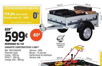 E.Leclerc L'Auto REMORQUE RA 150 offre