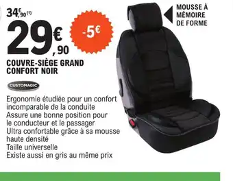 COUVRE-SIÈGE GRAND CONFORT NOIR