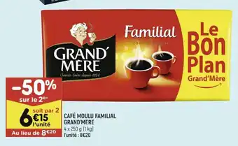 Leader Price CAFÉ MOULU FAMILIAL GRAND'MERE offre