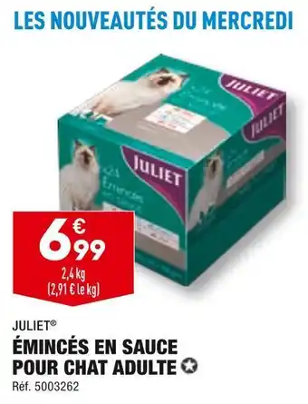 ALDI Juliet émincés en sauce pour chat adulte offre