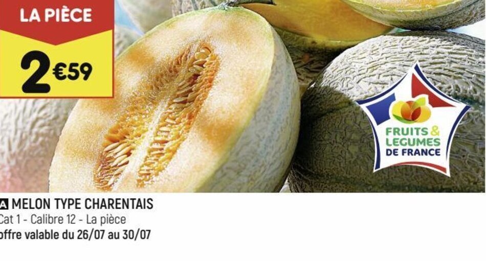 Promo A MELON TYPE CHARENTAIS chez Leader Price