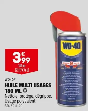 ALDI Wd40 huile multi usages 180 ml offre