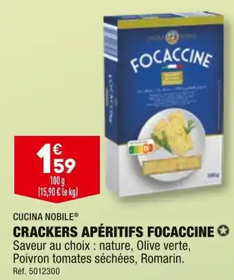 ALDI Cucina nobile crackers apéritifs focaccine offre