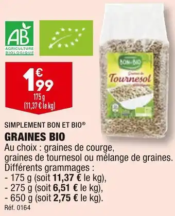 ALDI Simplement bon et bio graines bio offre
