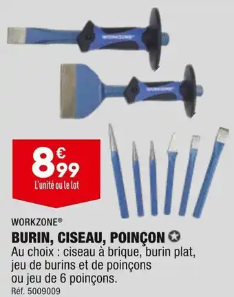 ALDI Workzone burin, ciseau, poinçon offre