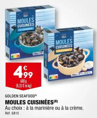 ALDI Golden seafood moules cuisinées offre