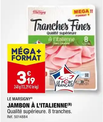 ALDI Le marsigny jambon à l’italienne offre