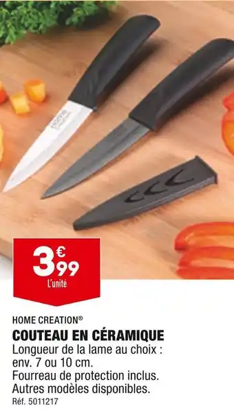 ALDI Home creation couteau en céramique offre