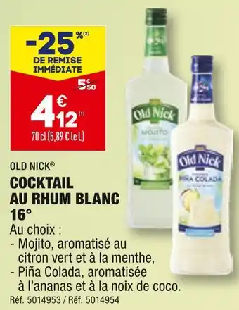 ALDI Old nick cocktail au rhum blanc 16° offre