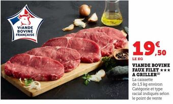 U Express Viande bovine faux filet a griller offre