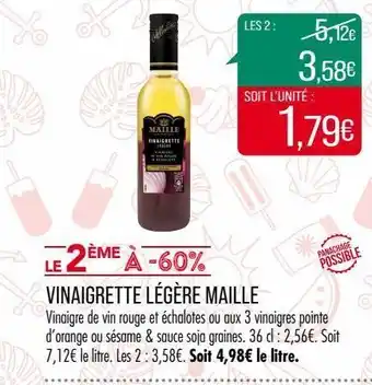 Match Vinaigrette légère maille offre
