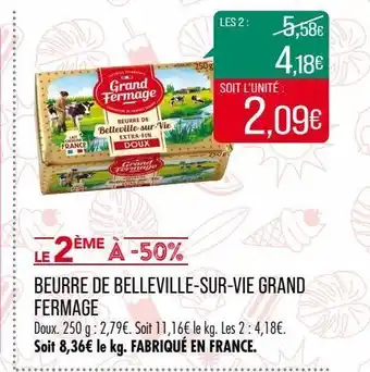 Match Beurre de belleville - sur - vie grand fermage offre