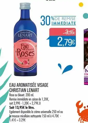 Match Eau aromatisée visage christian lenart offre
