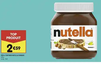 Leader Price PÂTE À TARTINER NUTELLA FERRERO offre