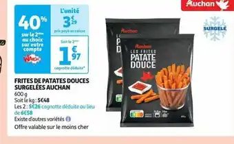 Auchan FRITES DE PATATES DOUCES SURGELÉES AUCHAN offre