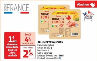 Auchan ALLUMETTES FUMÉES offre