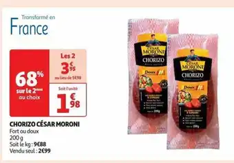 Auchan CHORIZO CÉSAR MORONI offre