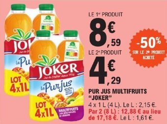 E.Leclerc PUR JUS MULTIFRUITS "JOKER" offre
