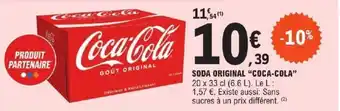 E.Leclerc SODA ORIGINAL "COCA-COLA" 20 x 33 cl (6.6 L) offre