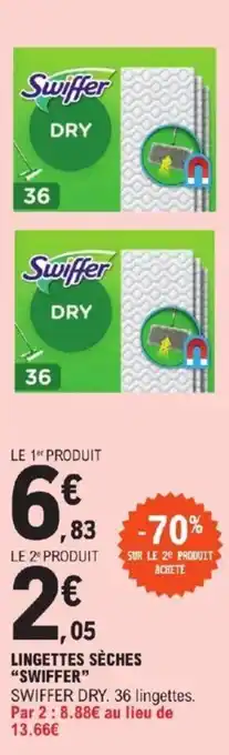 E.Leclerc LINGETTES SÈCHES "SWIFFER" offre