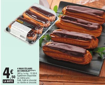 E.Leclerc 4 MAXI ÉCLAIRS AU CHOCOLAT offre