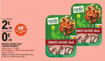 E.Leclerc ÉMINCÉS NATURE SOJA(4) "GARDEN GOURMET" offre