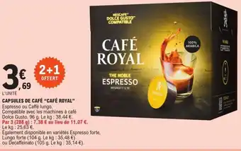 E.Leclerc CAPSULES DE CAFÉ "CAFÉ ROYAL" offre